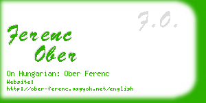 ferenc ober business card